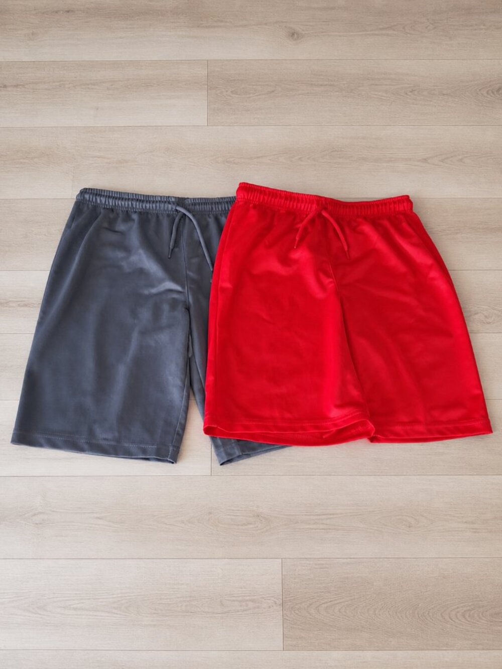 Place Sport Boys Athletic Drawstring Shorts in Gray and Red size XL